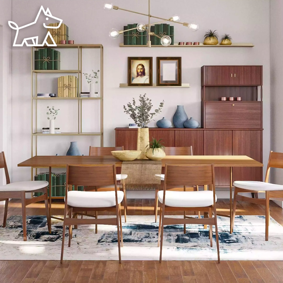 design a mid-century modern dining room