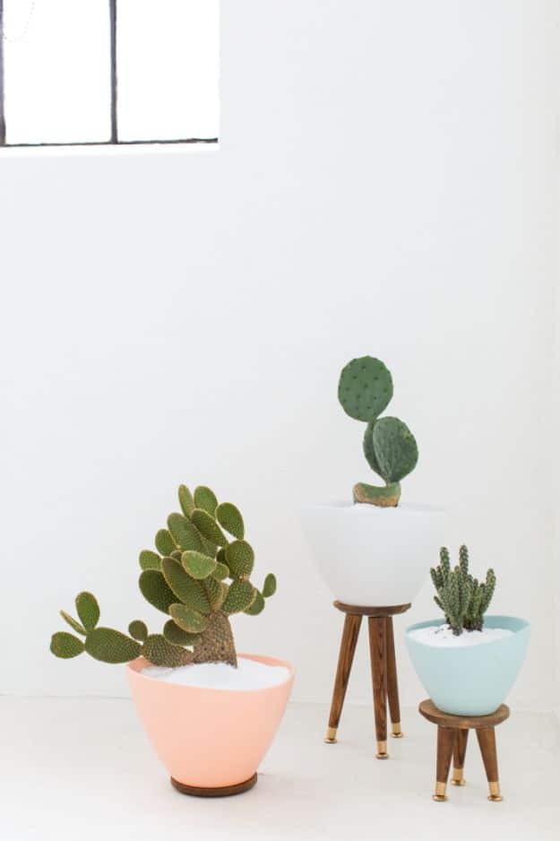 DIY Mid century Style Planters I