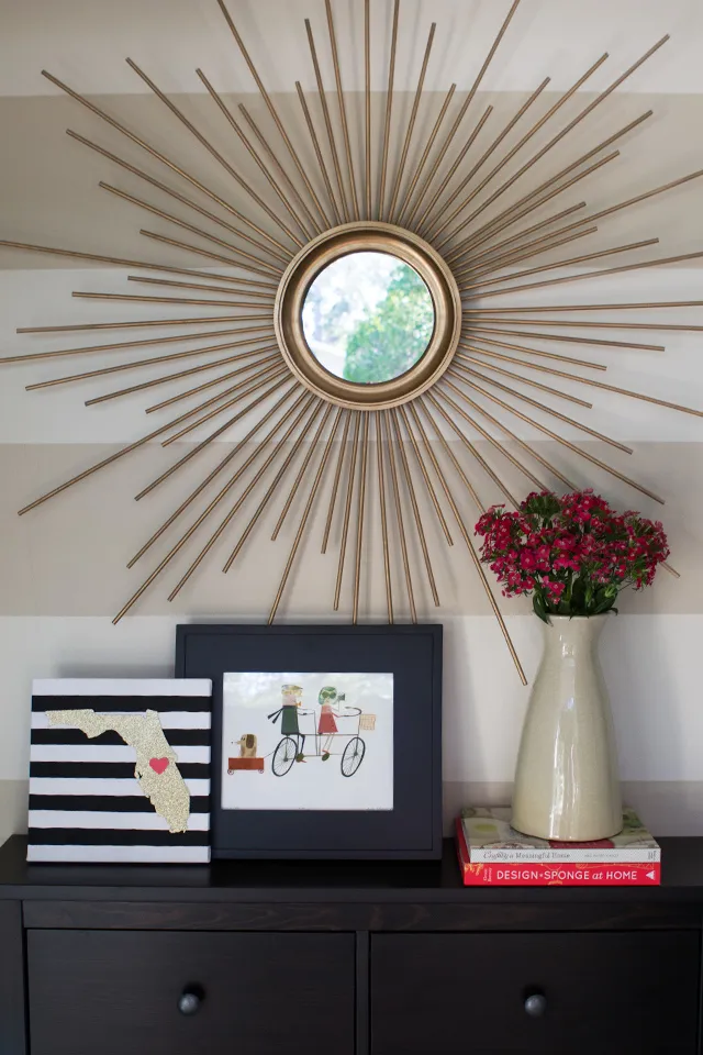 DIY Mid-Century Modern Sunburst Mirror