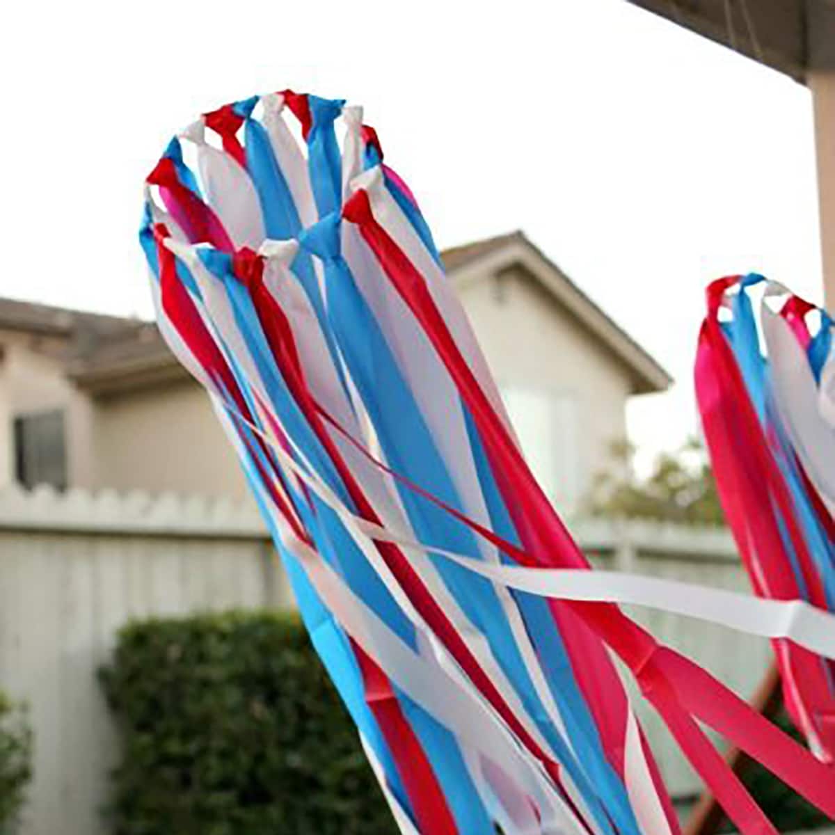 DIY Plastic Tablecloth Wind Catcher