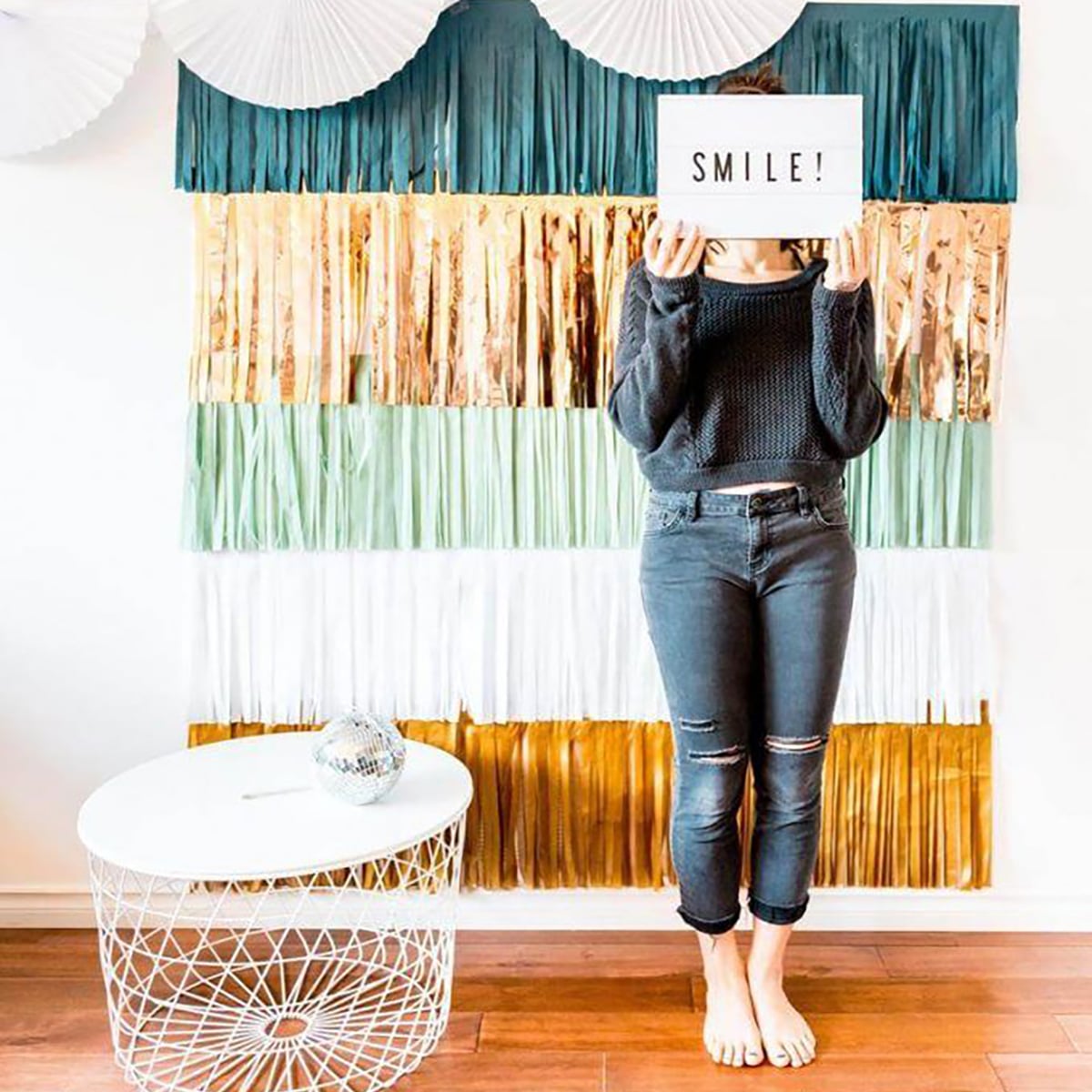 Plastic Tablecloth Garland