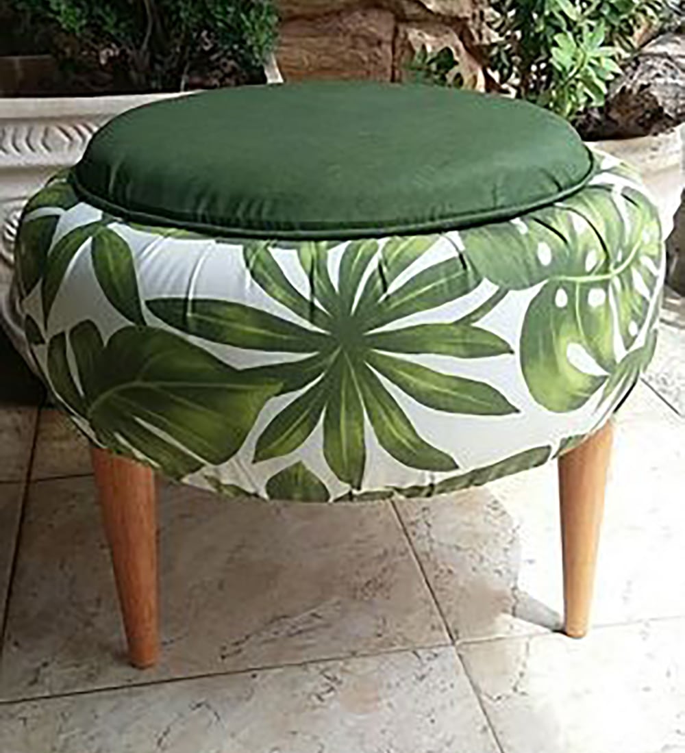 Make A Unique ottoman from old tires!