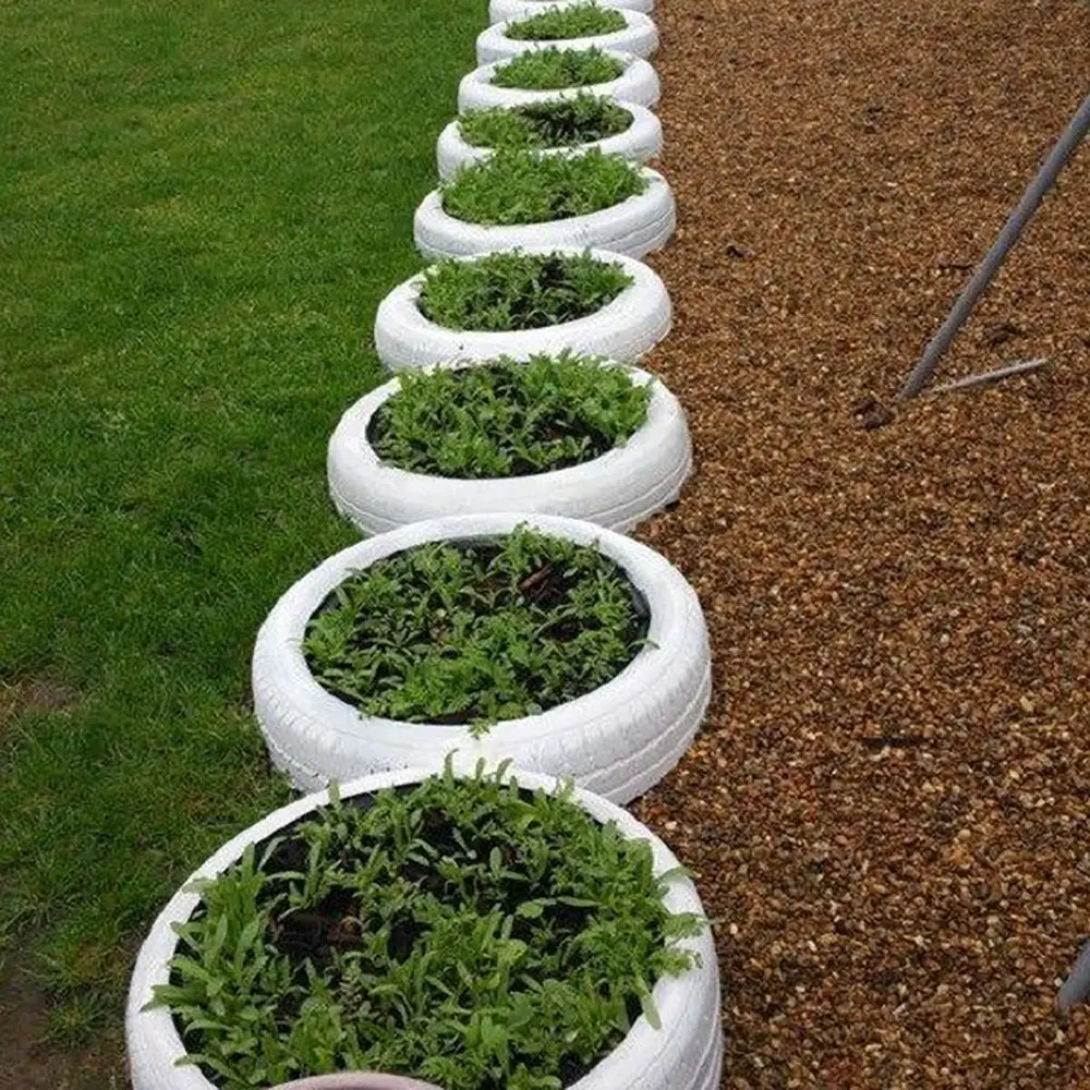 The Most Creative Way To Landscape: Landscaping Tire Fence