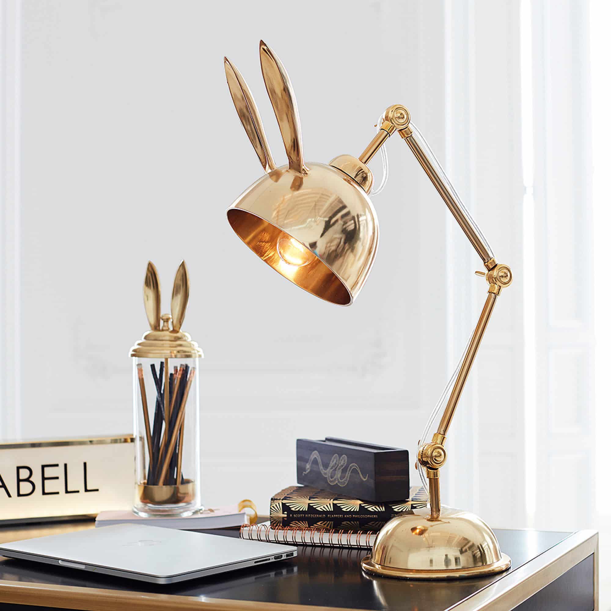 Emily & Meritt Bunny Task Lamp bunny ears animal table lamp