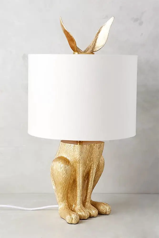 Gilded Hare Table Lamp whimsical table lamp