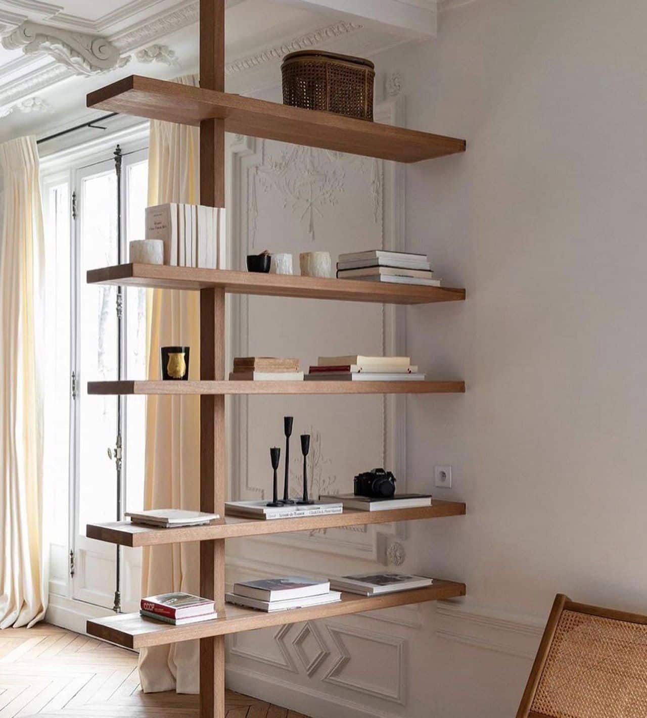 How to Decorate a Half Wall with a custom bookshelf