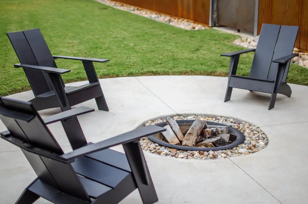 sunken patio.