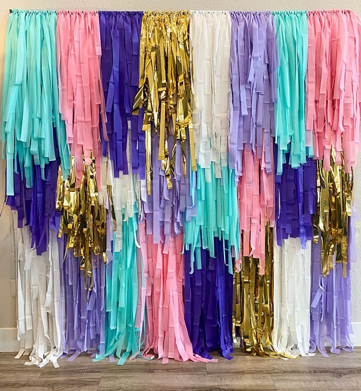 DIY Plastic Tablecloth Backdrop
