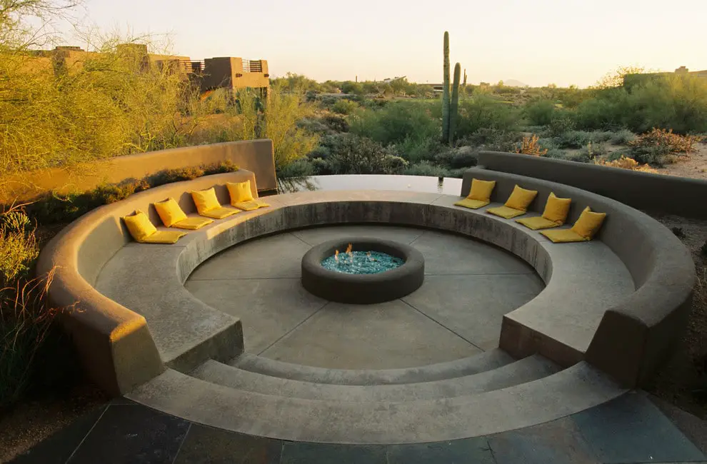 diy sunken fire pit.