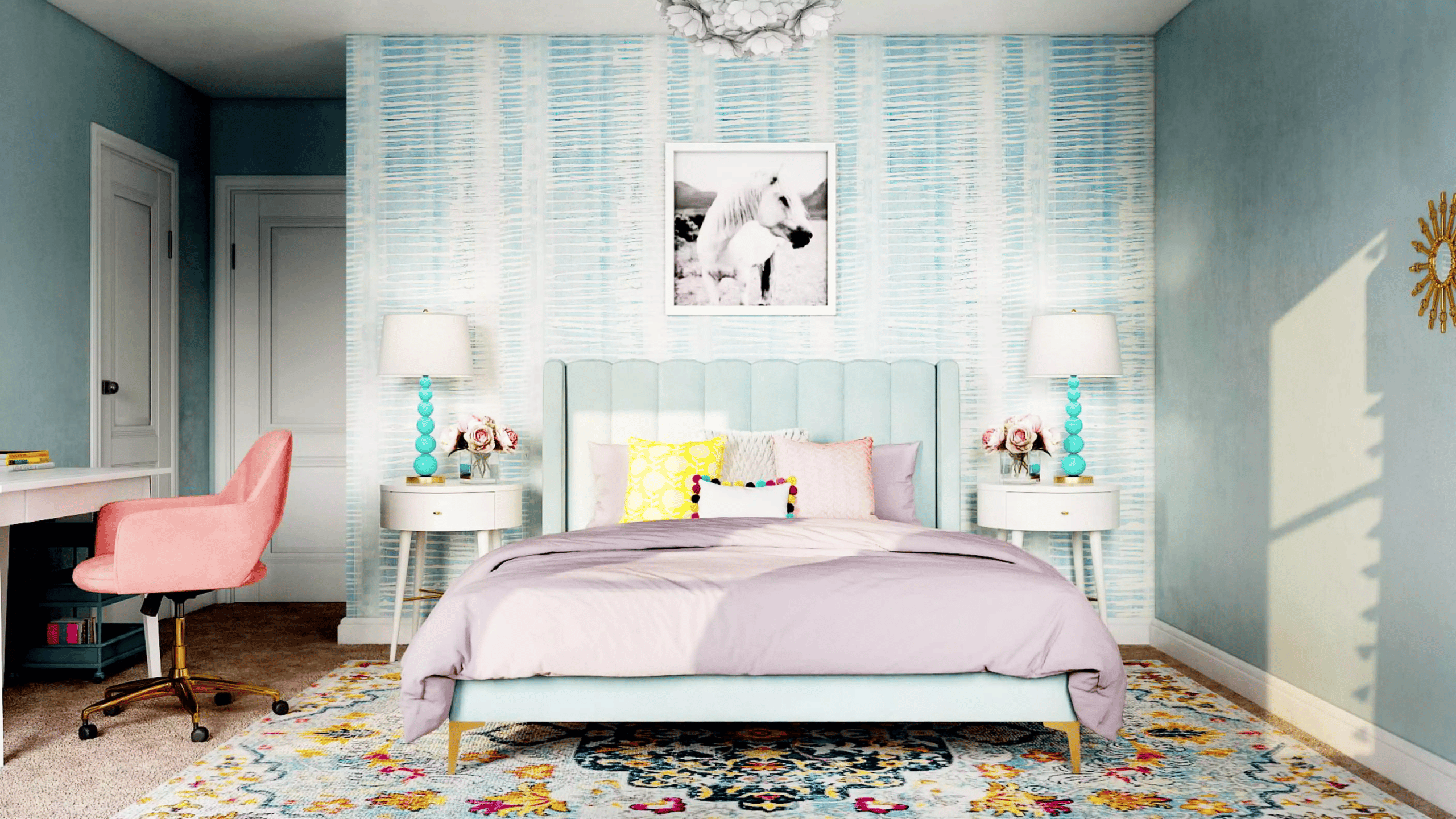 Preppy Bedroom Wallpaper