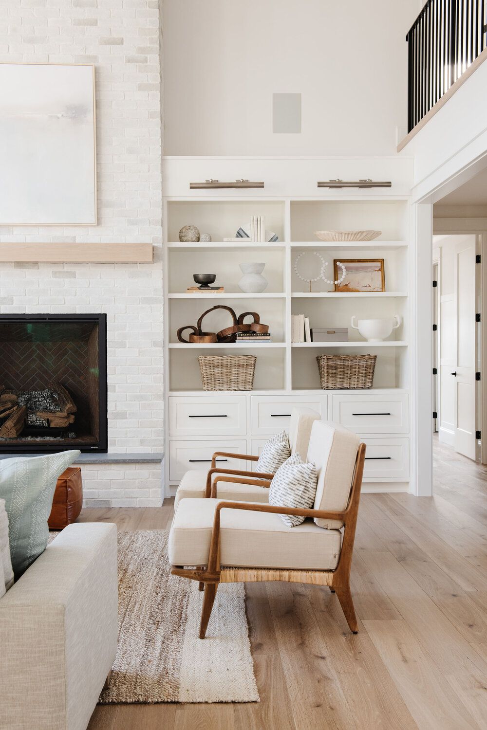 Install a Bookshelf or Floating Shelves to the Wall