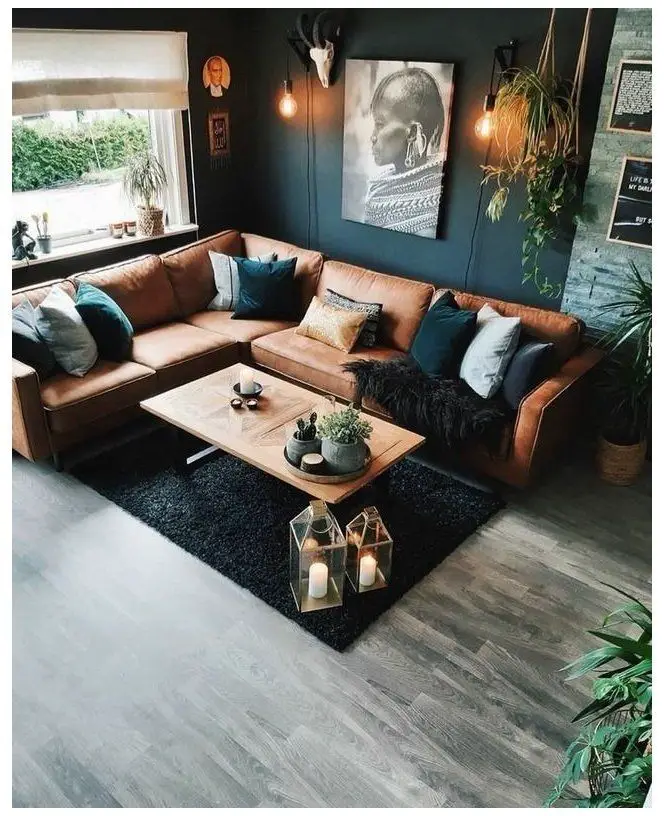 Brown and Dark Teal