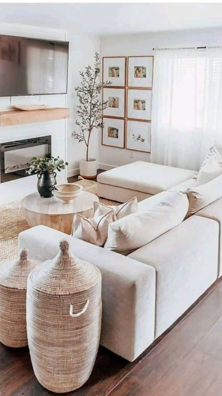 Against what walls should I place the arms of my L-shaped couch?