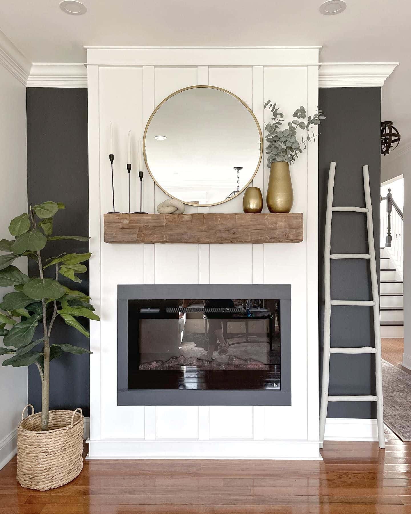 Flank the Fireplace with Pet-friendly Trees