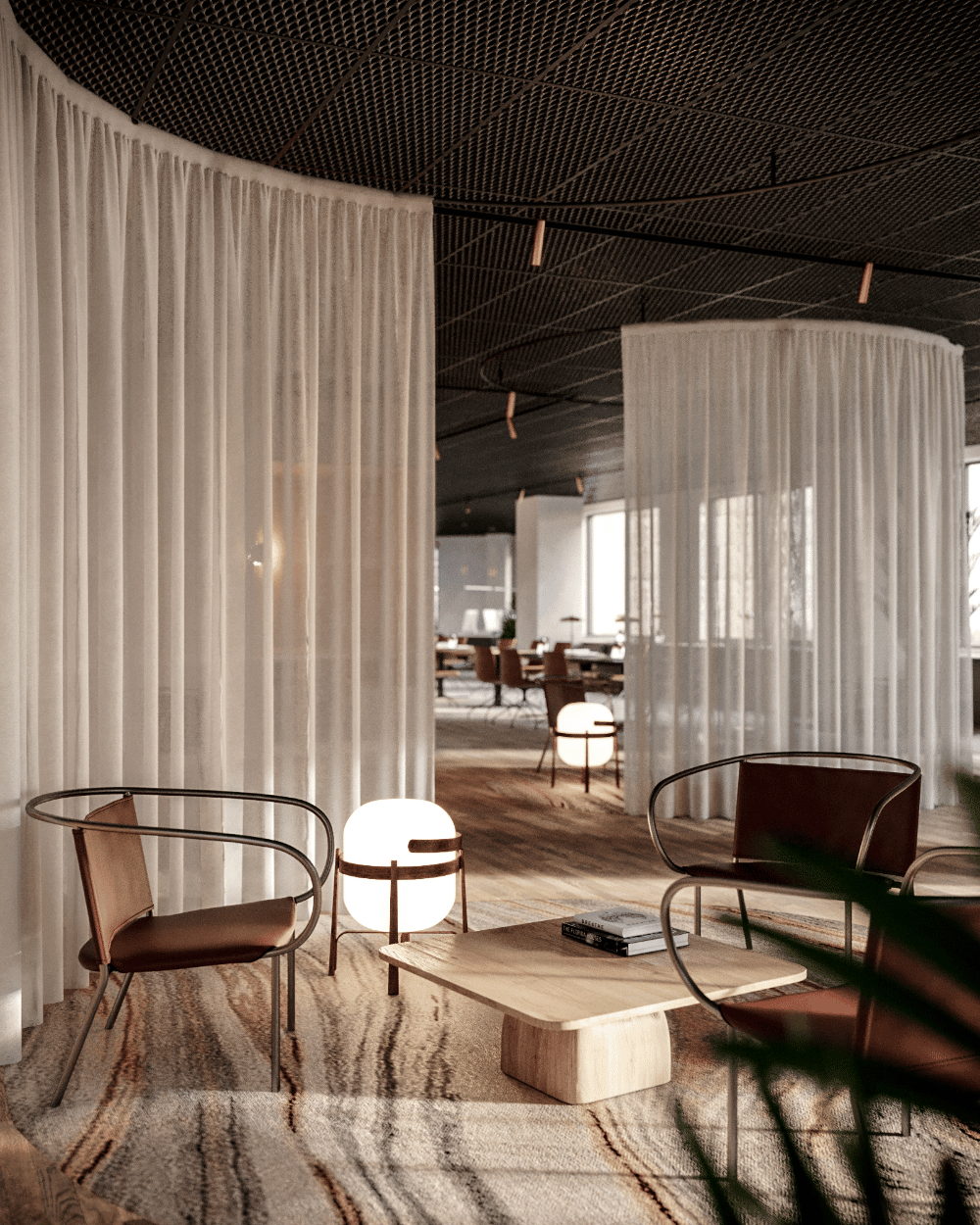 Turn Curtains into Room Partitions