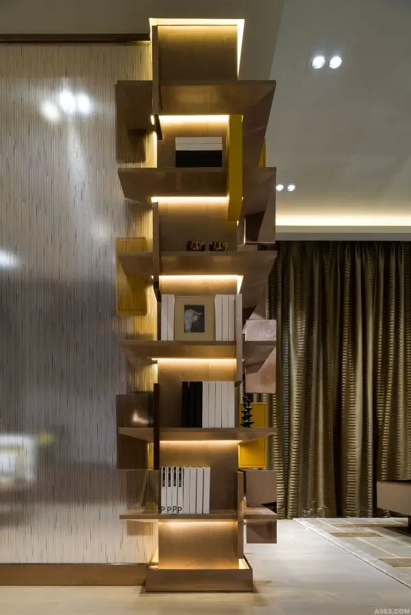 Use the Pillar as Additional Storage in your Living Room