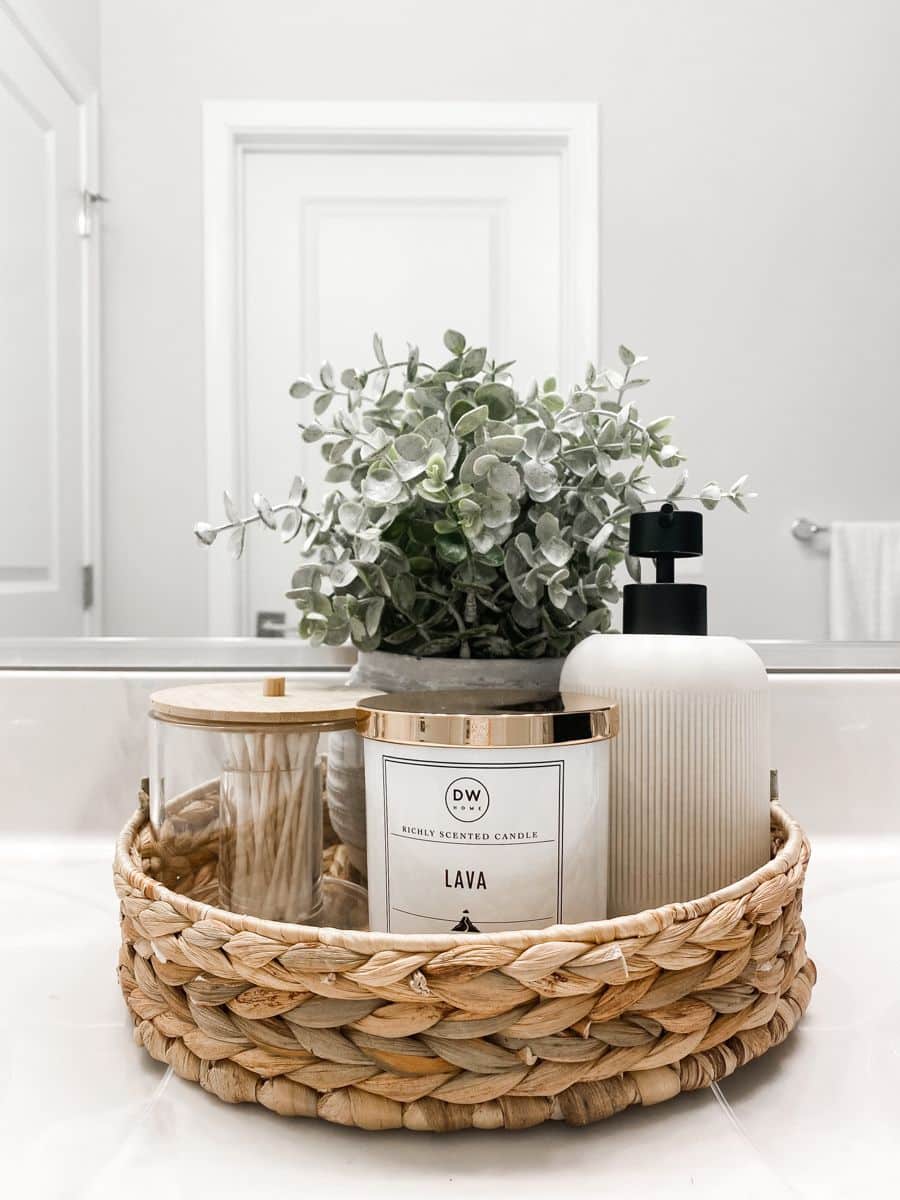 Use a Decorative Basket as Storage