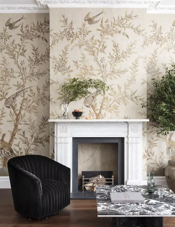 Add a Statement Wallpaper to your Living Room