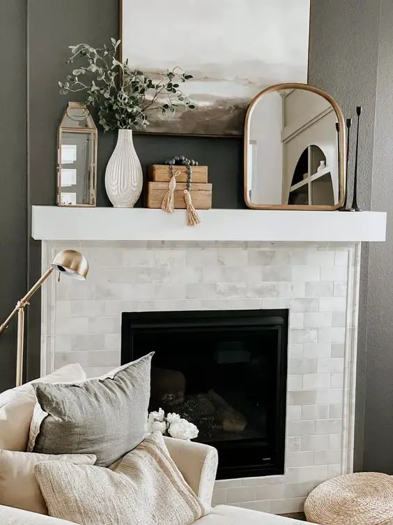 Flank your Fireplace with Statement Floor Lamps