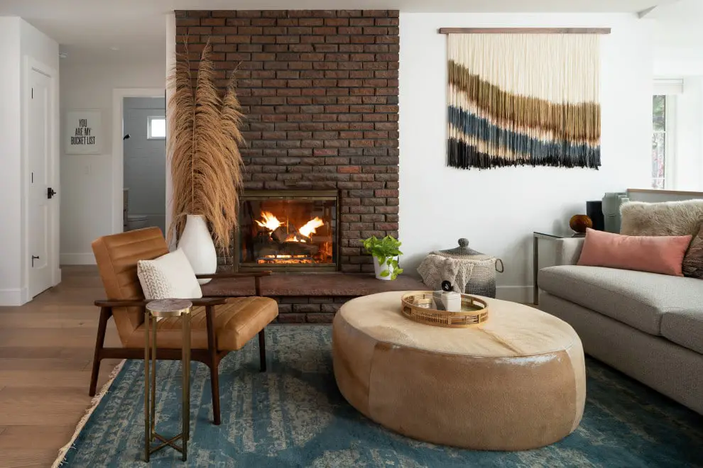 Angled Fireplace Design