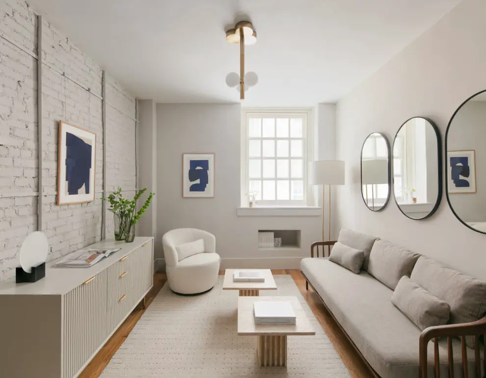 Select Light and easily Moved furniture, especially Sofas and Chairs
