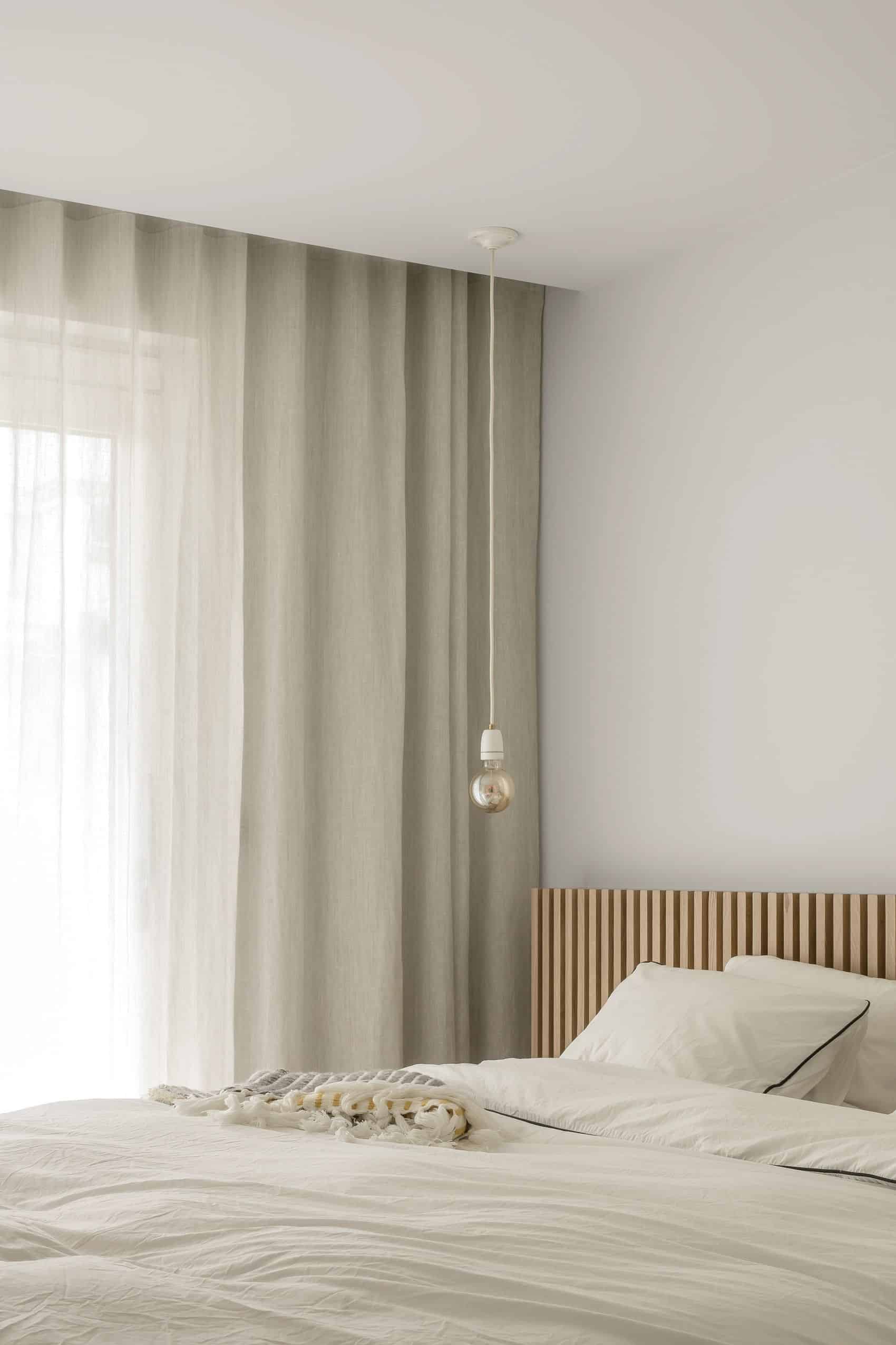 Make the space appear taller by hanging curtains high up on the walls when decorating.