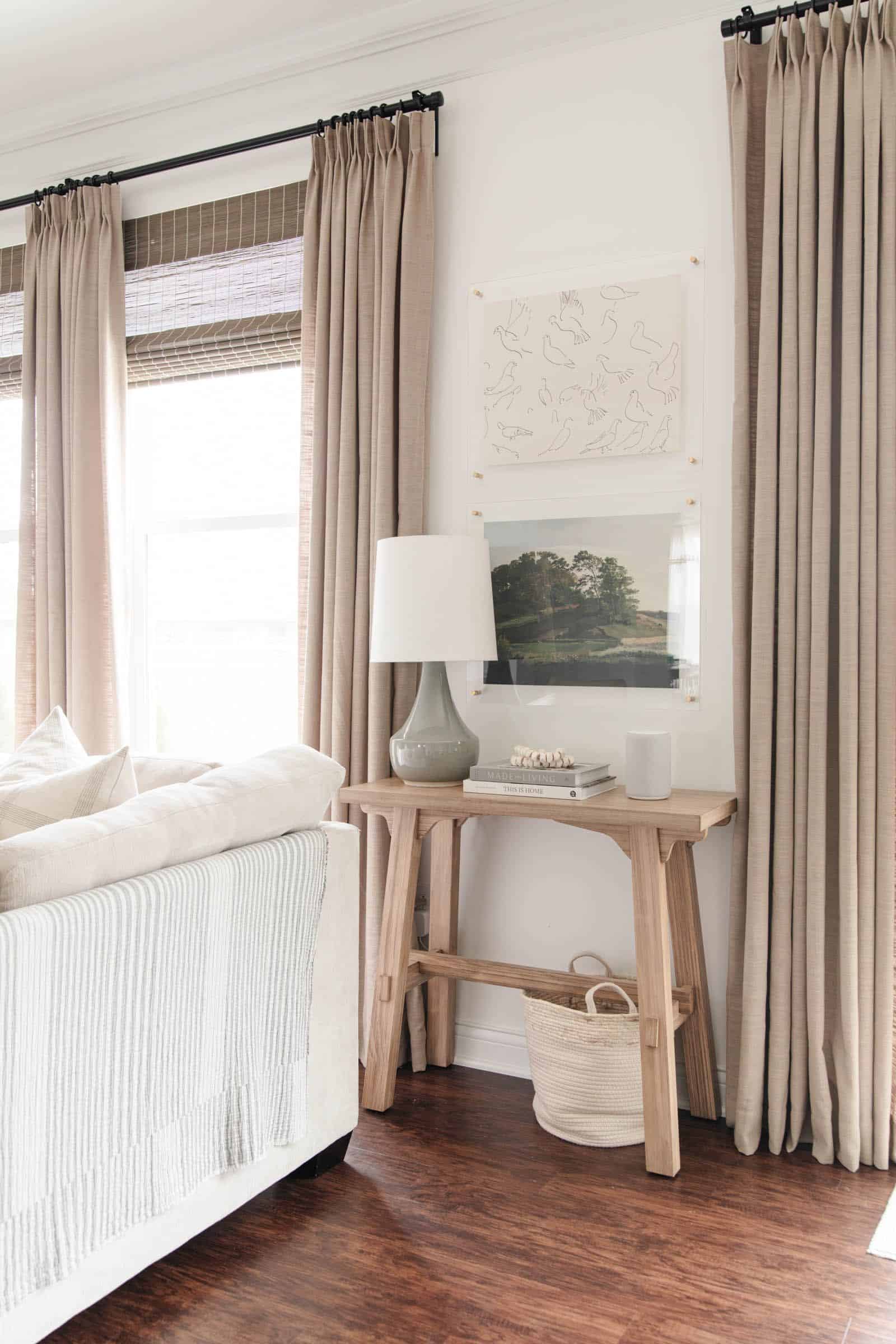 Take into account the style of your home when choosing curtain rod color.