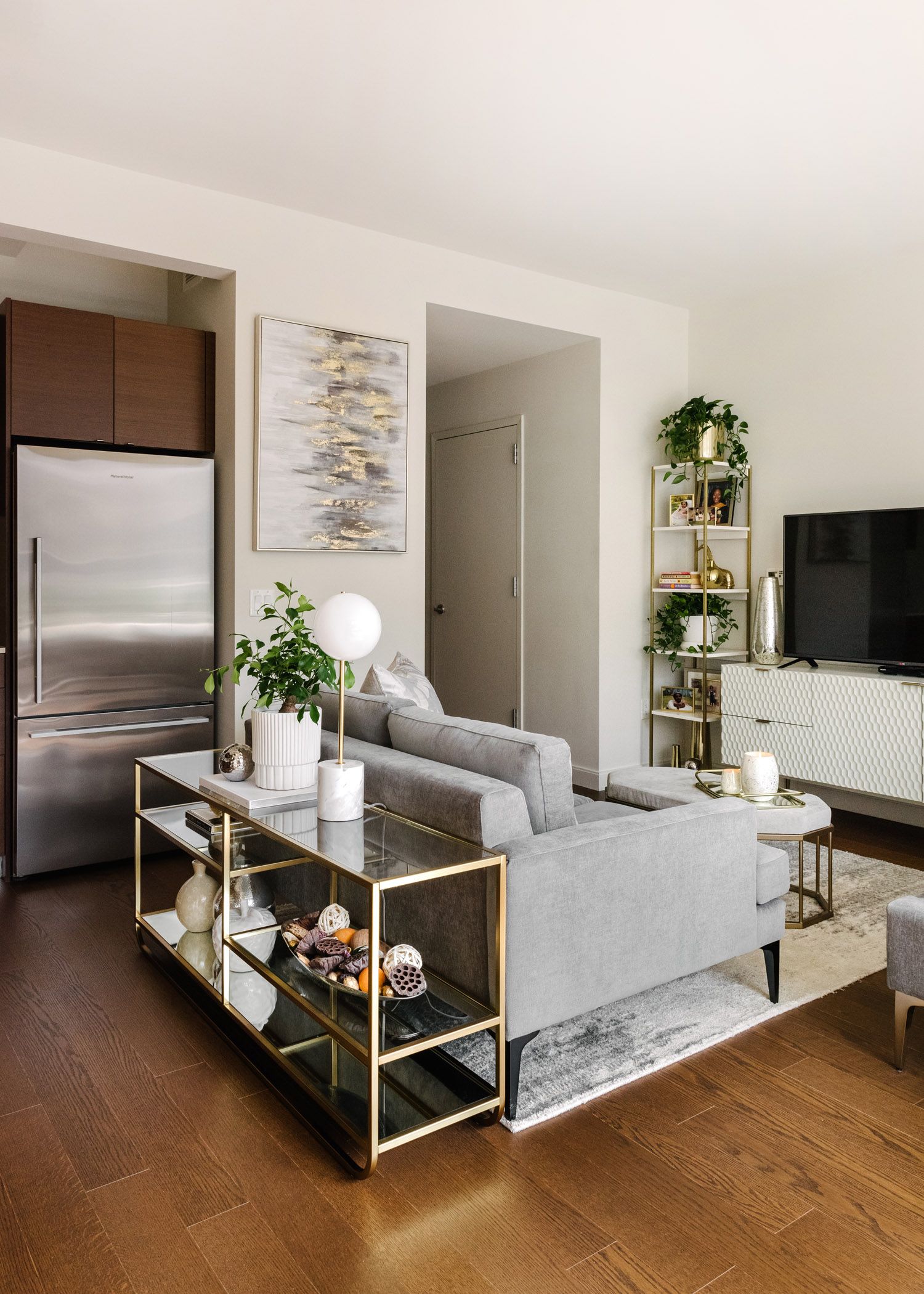 Use Screens for the living room to create different zones within a large living room.