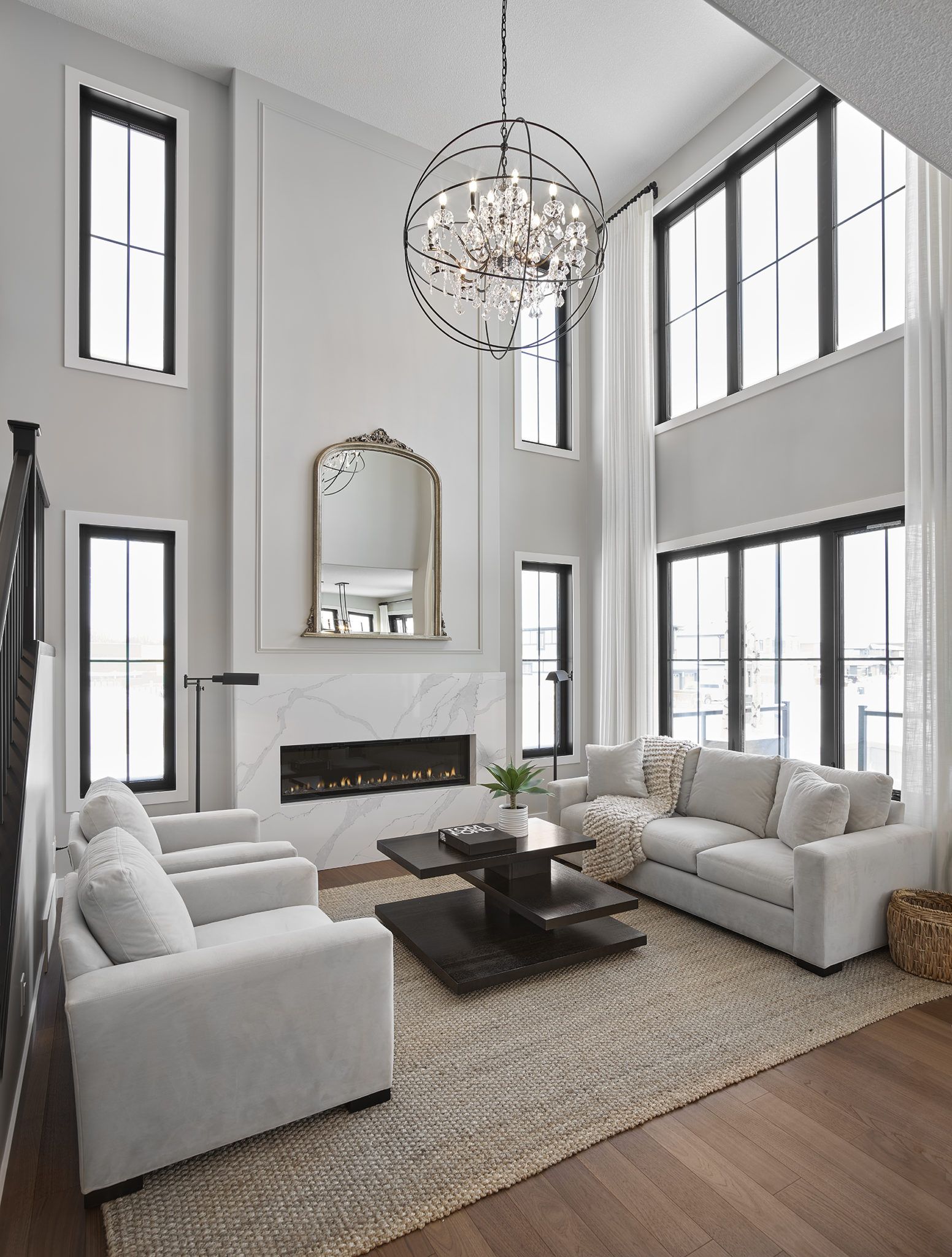 If you have a lot of space to work with, try using floor-to-ceiling curtains to add drama and visual interest to your home.