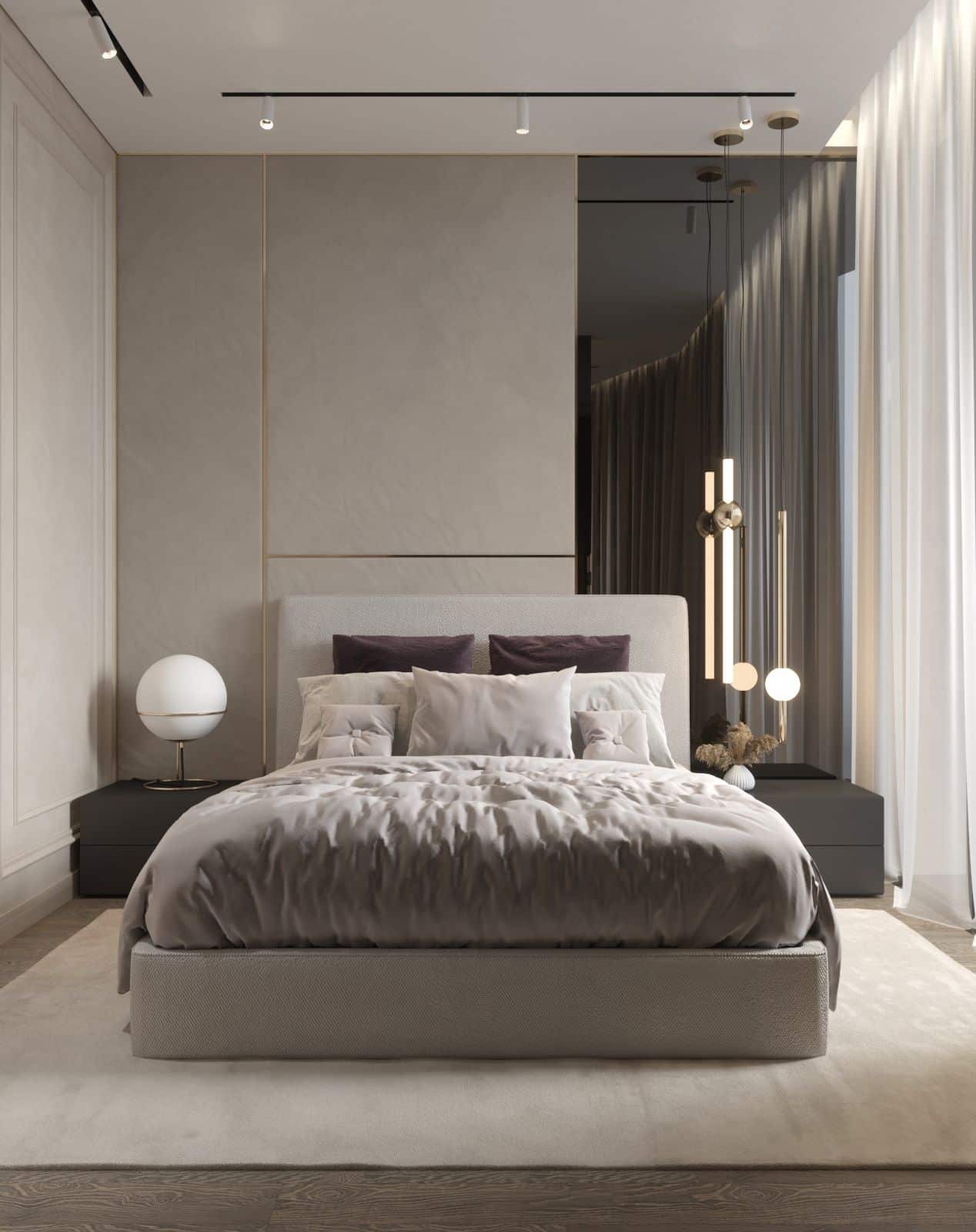 To optimize space, place furniture against the walls.