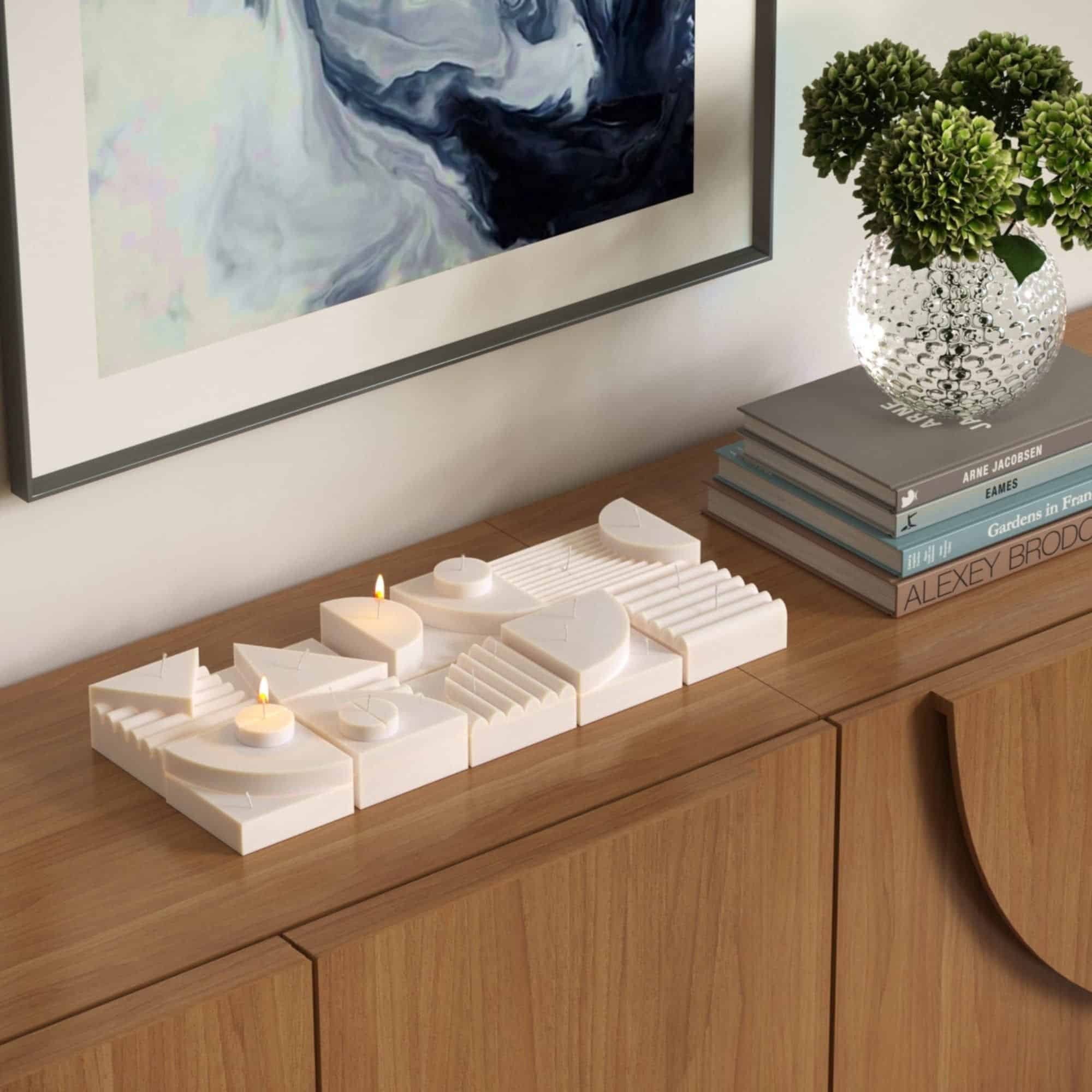 Add a Tray with Candles or Decorative Objects