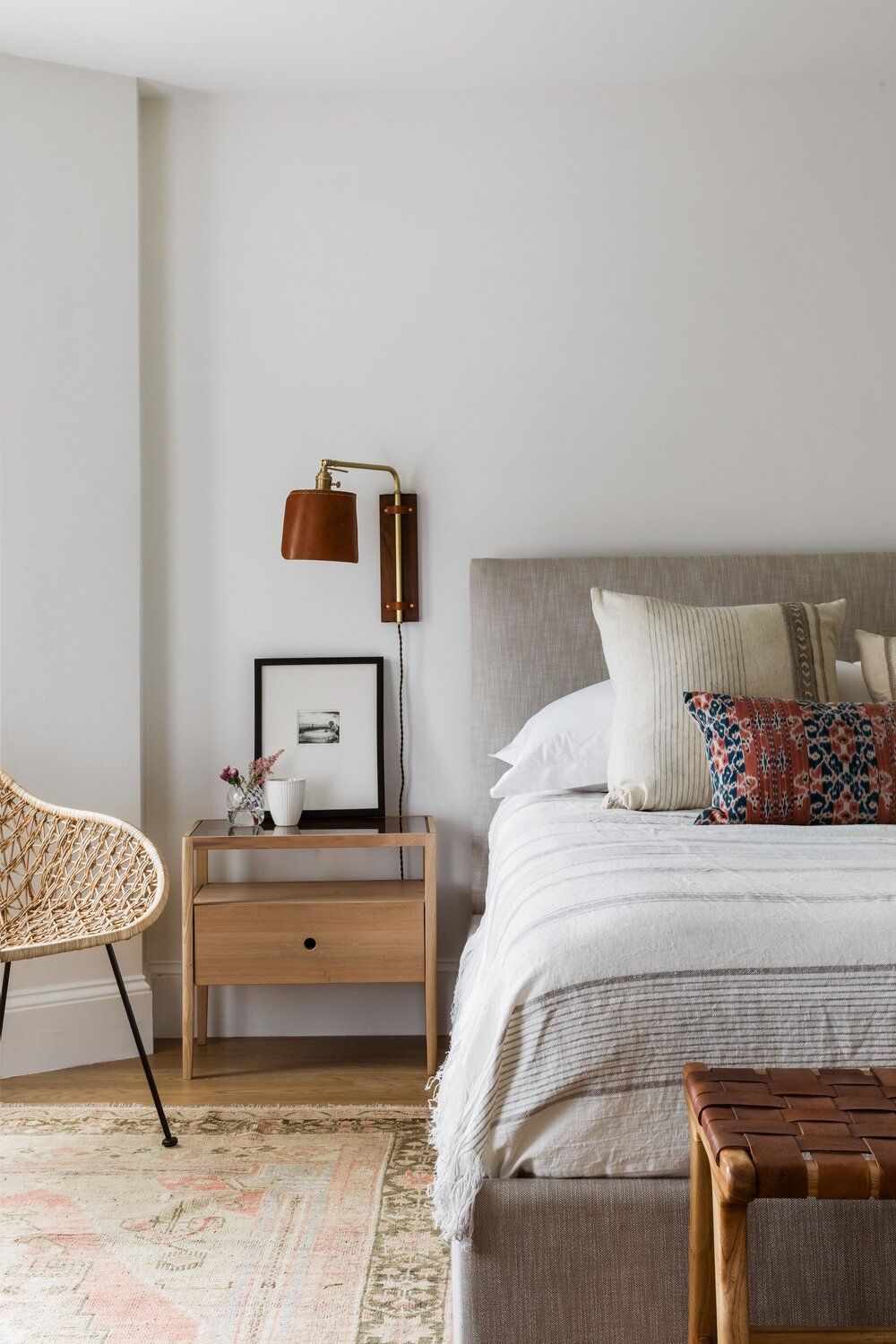 You can experiment with different furniture arrangements; having only one nightstand gives you more freedom to play around.