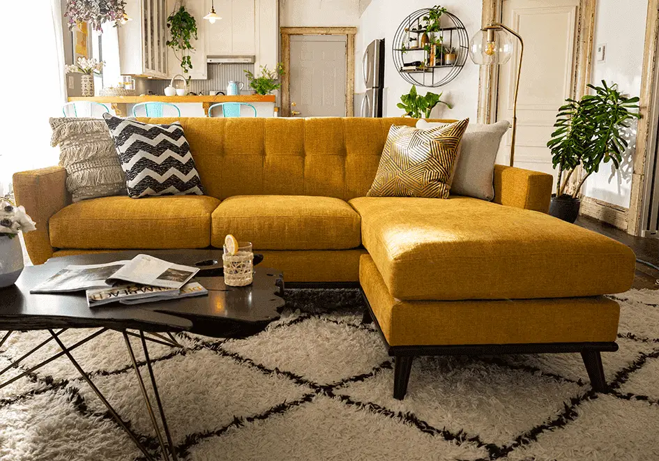 How to Decorate Around a Gold Sofa – 10 Great Design Ideas