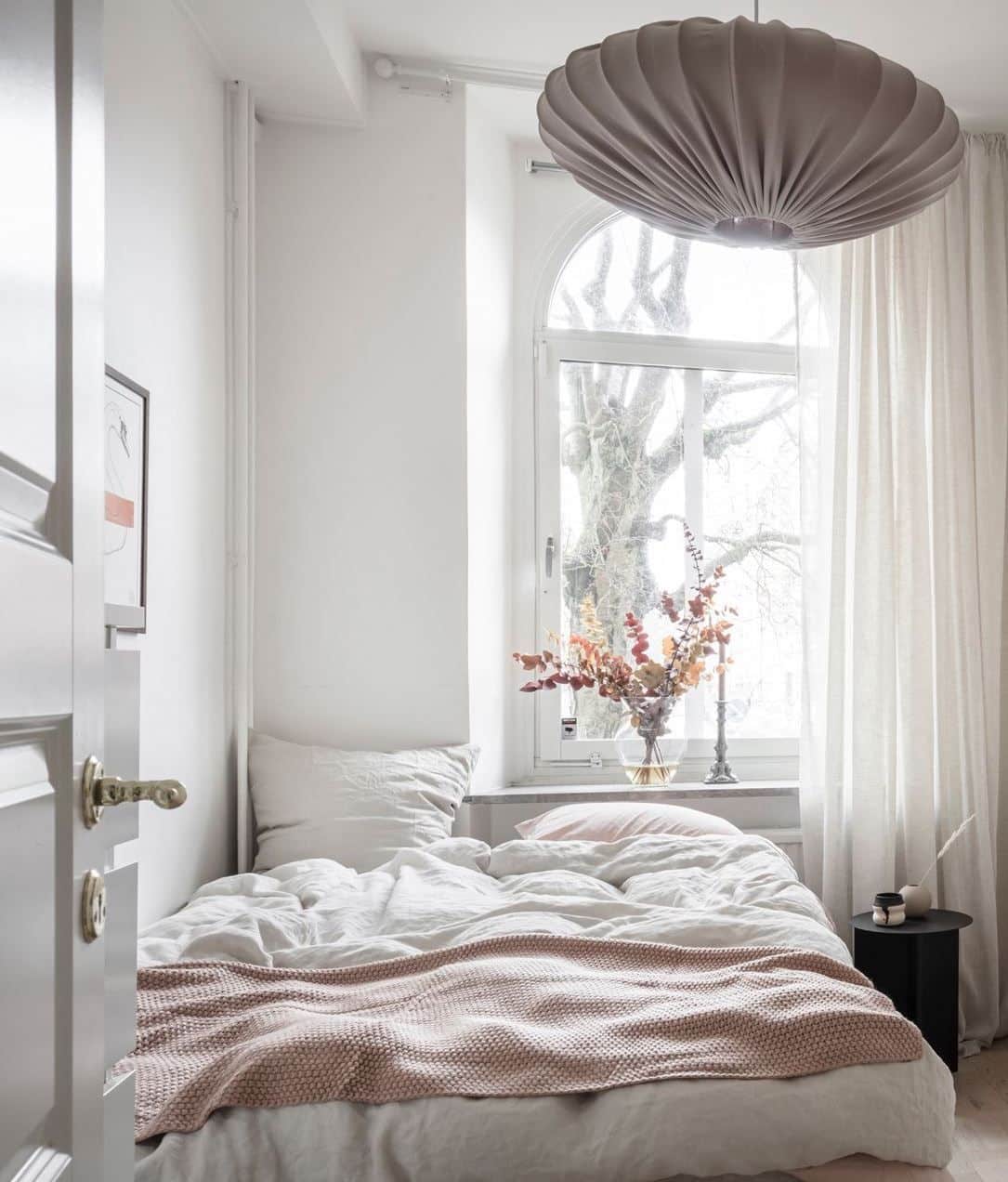 To get the best out of your small bedroom and small space, use light wall colors to create the illusion of a larger bedroom.