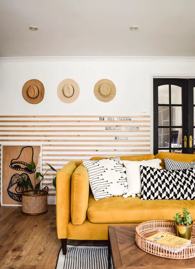 Select furniture pieces with complementary tones and textures with your sofa.