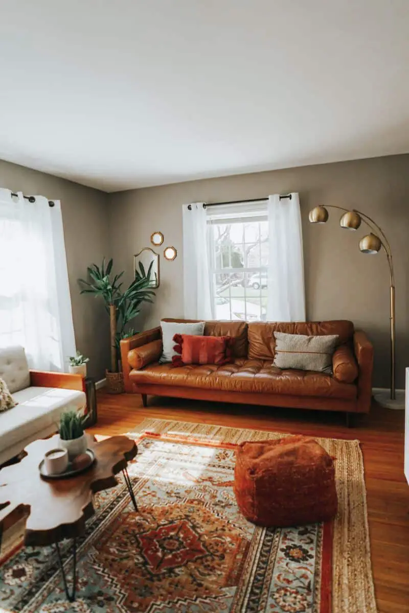 How to Tone Down Orange Wood Floors With Furniture and Decor - photo 2