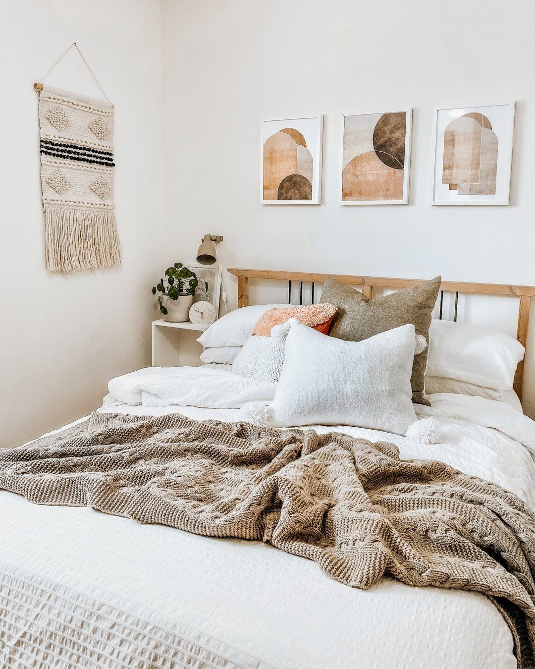 Add a stack of pillows on top of it to make it look plush and comfy.