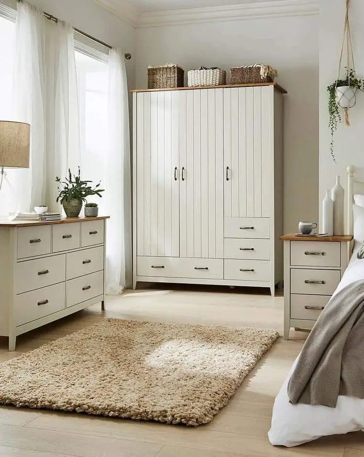 Add baskets to store items or create extra storage.