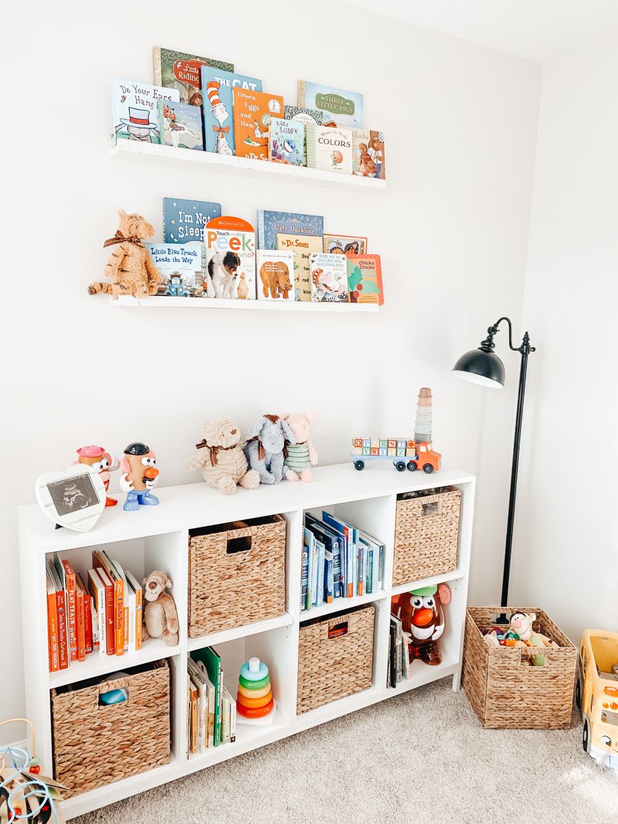 Consider creative baby books storage solutions such as using a hanging bookshelf or over-the-door storage.
