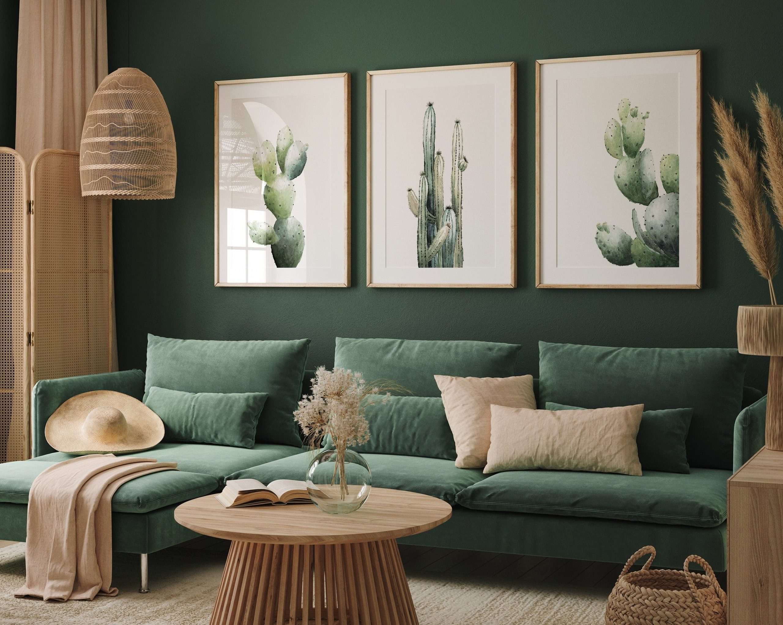 Emerald Green and Beige: A bold color like emerald green makes for a perfect partner for beige tiles.