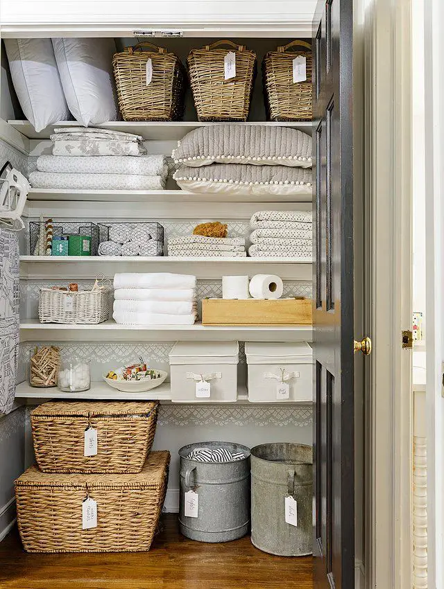 Place the nursery closet in an orderly position with hangers or shelving that will keep everything easily accessible.