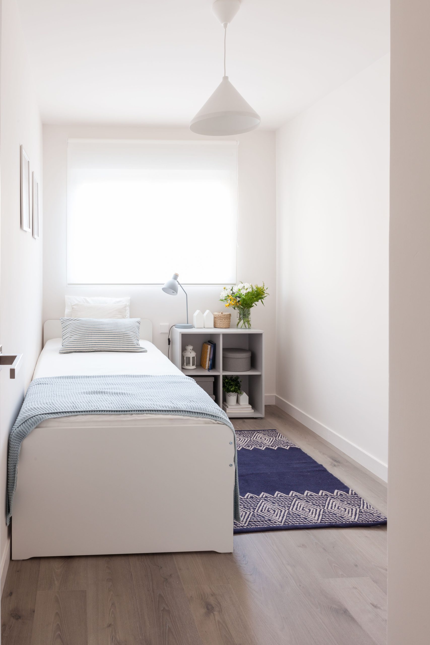 A great and inexpensive way to organize a small bedroom is to declutter often and stay on top of your bedroom cleaning.