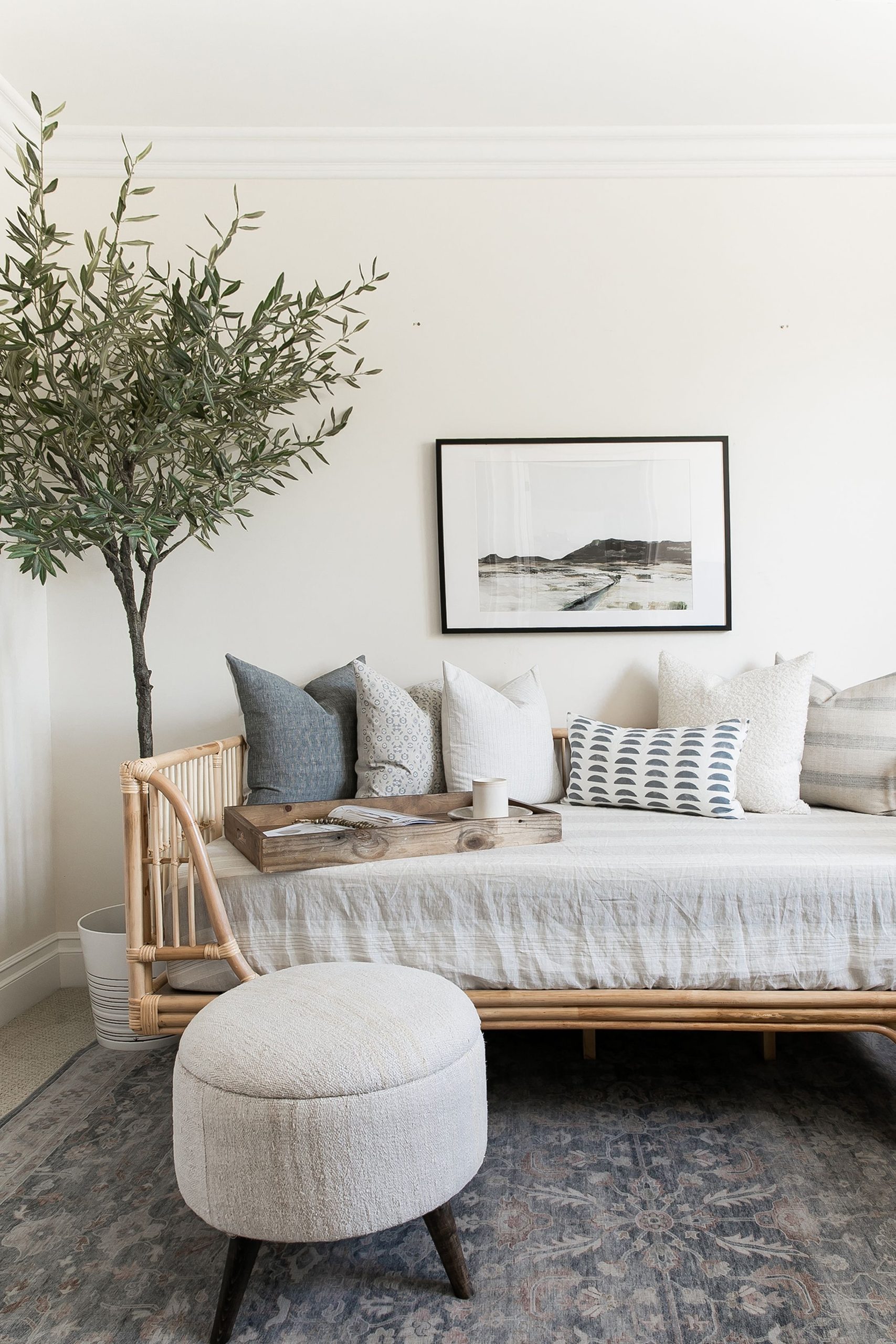Hang curtains around the daybed for privacy, light control, and an extra layer of style and texture to the room’s design…