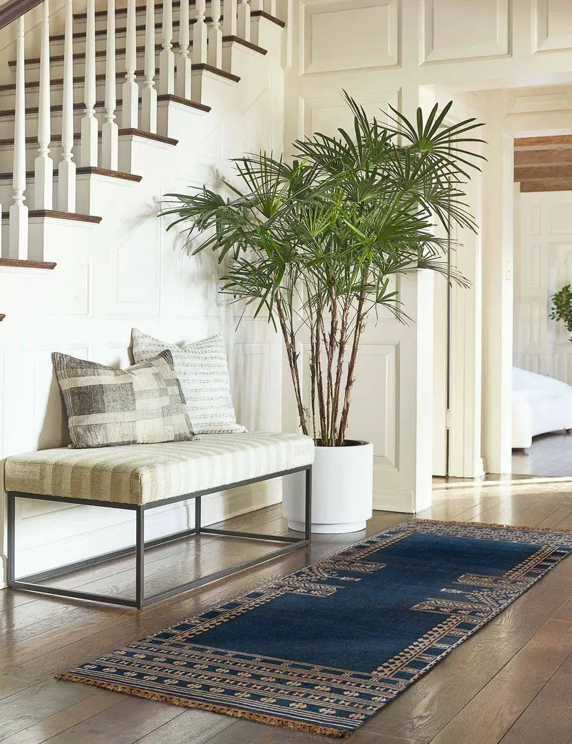 Place plants around the entryway for added decoration and life to the area.
