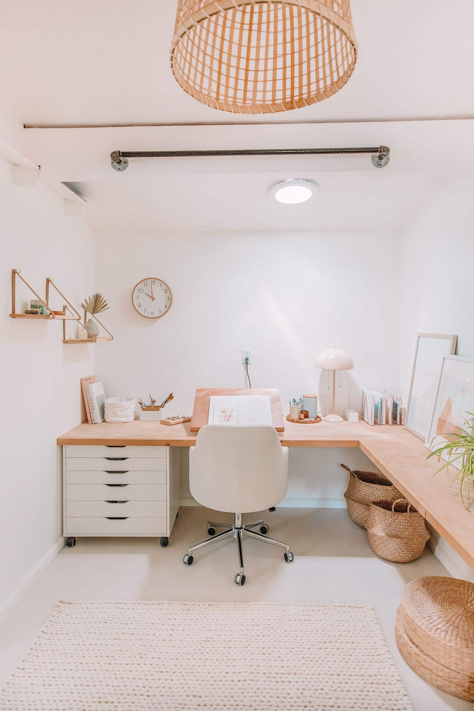 Paint the room in a light color scheme, such as pastels or white, to make it appear larger and brighter.