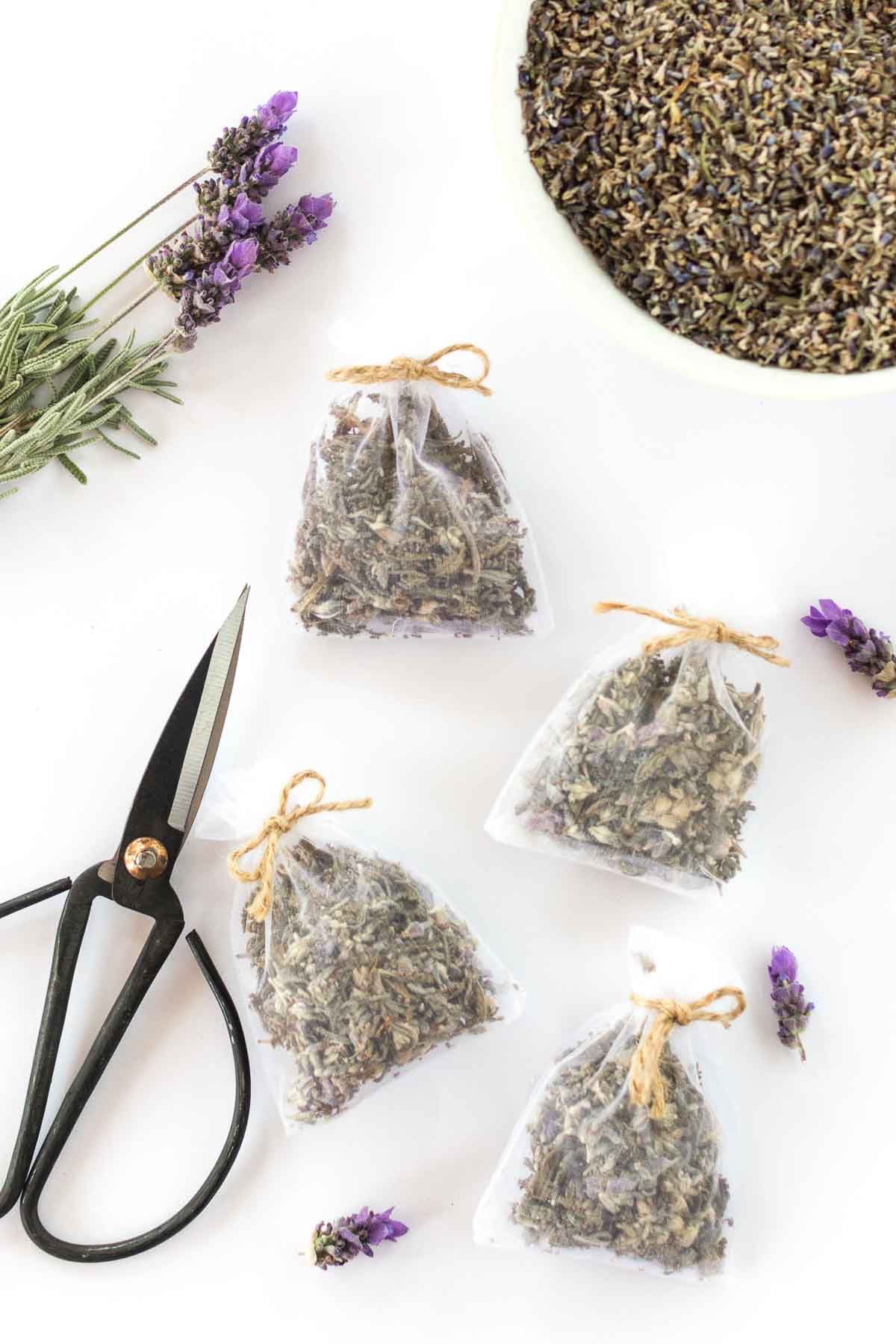 Sachets: Fill a small sachet with dried herbs and a few drops of essential oils.