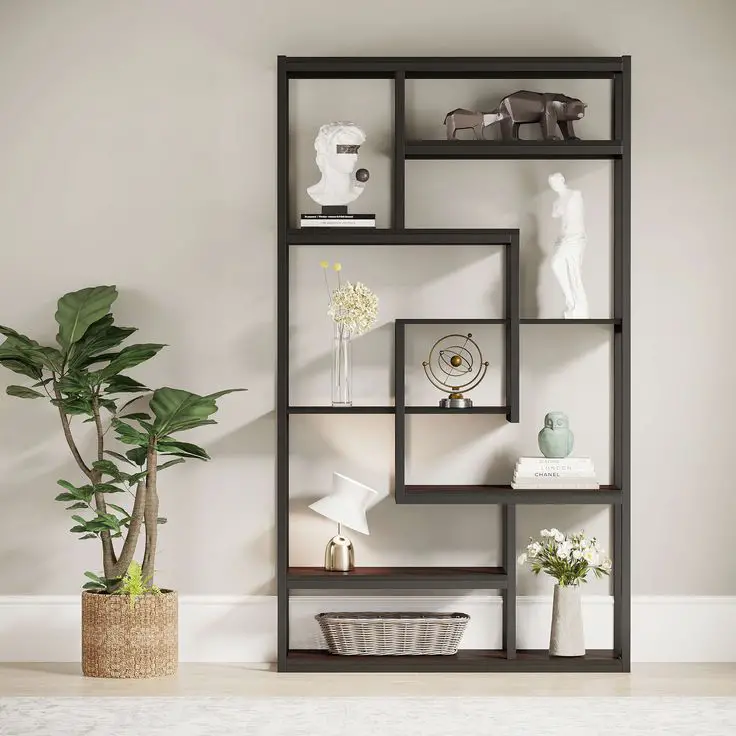 Select items that are slightly different sizes to create a dynamic display without having an exact match among all decor…
