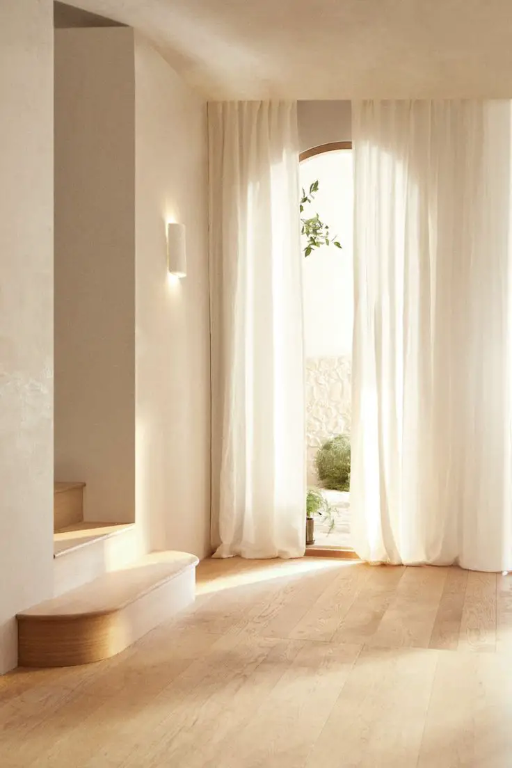 Let light into your room with voile curtains.