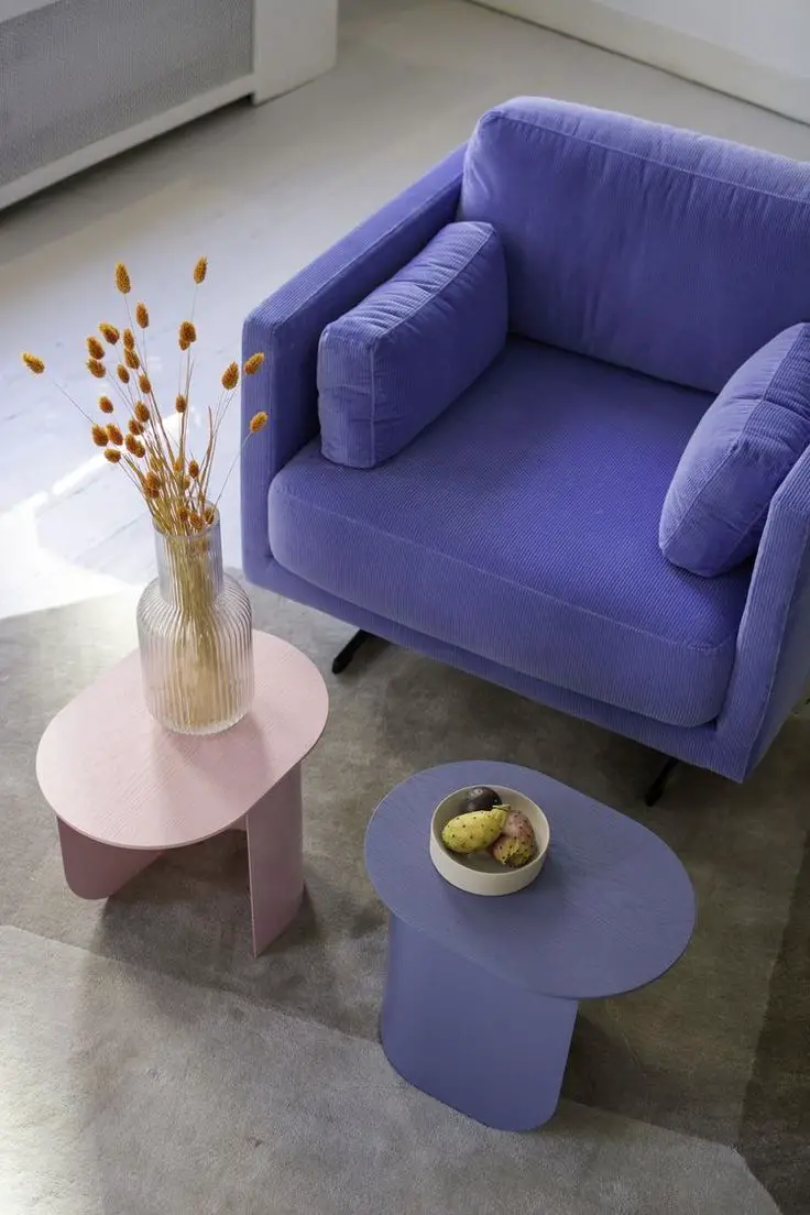 Sophistication meets playfulness with a pop of purple.