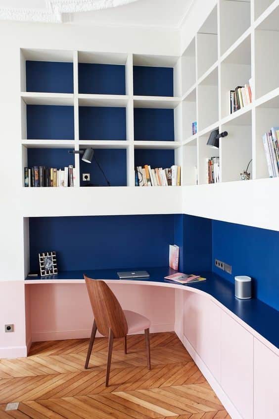 Boost your productivity with a wall of trusty blue.
